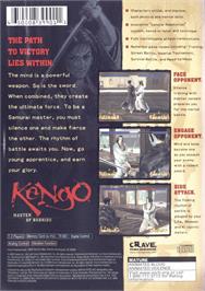 Box back cover for Kengo - Master Of Bushido on the Sony Playstation 2.