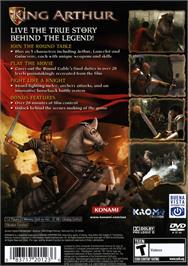Box back cover for King Arthur on the Sony Playstation 2.