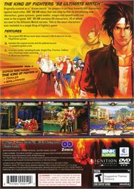 Box back cover for King Of Fighters '98 - Ultimate Match, The on the Sony Playstation 2.