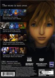 Box back cover for Kingdom Hearts 2 on the Sony Playstation 2.
