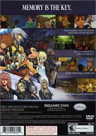 Box back cover for Kingdom Hearts Re - Chain Of Memories on the Sony Playstation 2.