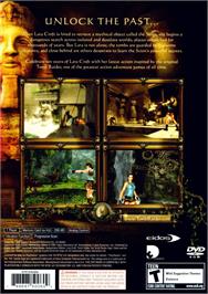 Box back cover for Lara Croft Tomb Raider - Anniversary on the Sony Playstation 2.
