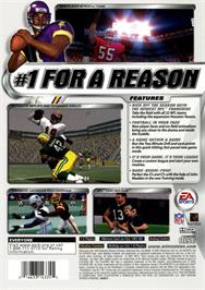 Box back cover for Madden Nfl 2002 on the Sony Playstation 2.