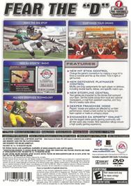 Box back cover for Madden Nfl 2005 on the Sony Playstation 2.