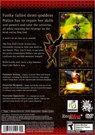 Box back cover for Malice on the Sony Playstation 2.
