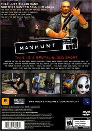 Box back cover for Manhunt on the Sony Playstation 2.