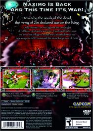 Box back cover for Maximo Vs Army Of Zin on the Sony Playstation 2.