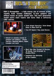 Box back cover for Mdk 2 Armageddon on the Sony Playstation 2.