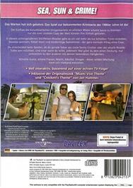Box back cover for Miami Vice on the Sony Playstation 2.