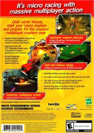Box back cover for Micro Machines V4 on the Sony Playstation 2.