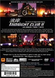 Box back cover for Midnight Club 2 on the Sony Playstation 2.