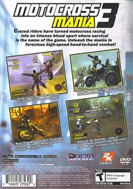 Box back cover for Motocross Mania 3 on the Sony Playstation 2.