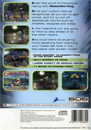 Box back cover for Motorbike King on the Sony Playstation 2.