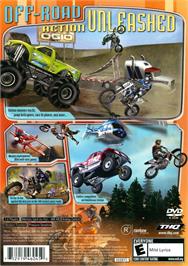 Box back cover for Mx Unleashed on the Sony Playstation 2.