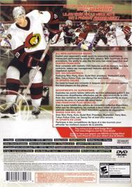 Box back cover for Nhl 2k8 on the Sony Playstation 2.