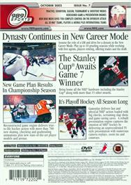 Box back cover for Nhl Faceoff 2003 on the Sony Playstation 2.