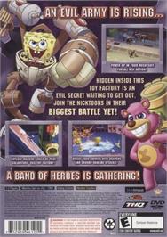 Box back cover for Nickelodeon SpongeBob and Friends - Attack of the Toybots on the Sony Playstation 2.