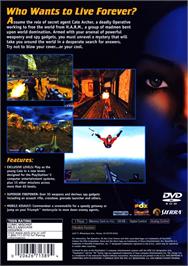 Box back cover for No One Lives Forever on the Sony Playstation 2.