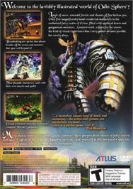 Box back cover for Odin Sphere on the Sony Playstation 2.