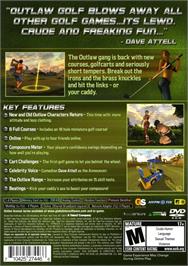 Box back cover for Outlaw Golf 2 on the Sony Playstation 2.