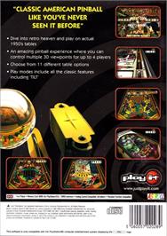 Box back cover for Pinball on the Sony Playstation 2.