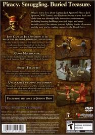 Box back cover for Pirates of the Caribbean - The Legend of Jack Sparrow on the Sony Playstation 2.