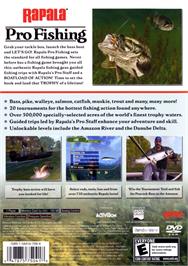 Box back cover for Rapala Pro Fishing on the Sony Playstation 2.