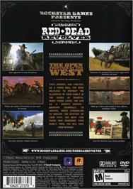 Box back cover for Red Dead Revolver on the Sony Playstation 2.