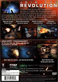 Box back cover for Red Faction on the Sony Playstation 2.