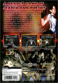 Box back cover for Resident Evil - Dead Aim on the Sony Playstation 2.