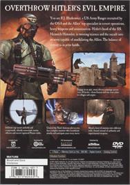 Box back cover for Return To Castle Wolfenstein - Operation Resurrection on the Sony Playstation 2.