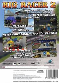 Box back cover for Rig Racer 2 on the Sony Playstation 2.
