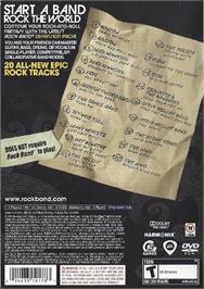 Box back cover for Rock Band - Classic Rock Track Pack on the Sony Playstation 2.