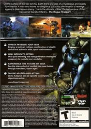 Box back cover for Rogue Trooper on the Sony Playstation 2.