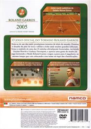 Box back cover for Roland Garros 2005 Powered By Smash Court Tennis on the Sony Playstation 2.