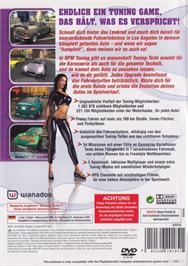 Box back cover for Rpm Tuning on the Sony Playstation 2.