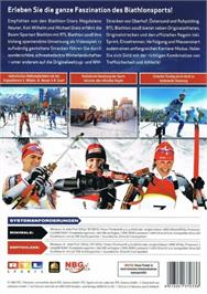 Box back cover for Rtl Biathlon 2008 on the Sony Playstation 2.