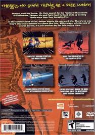Box back cover for Samurai Champloo on the Sony Playstation 2.