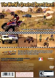 Box back cover for Score International Baja 1000 World Championship Off Road Racing on the Sony Playstation 2.