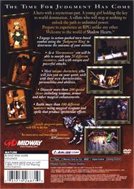 Box back cover for Shadow Hearts on the Sony Playstation 2.