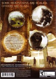 Box back cover for Shadow Of The Colossus on the Sony Playstation 2.