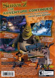 Box back cover for Shrek 2 on the Sony Playstation 2.