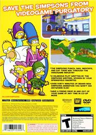 Box back cover for Simpsons Game ,the on the Sony Playstation 2.
