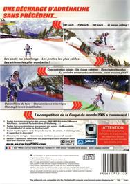 Box back cover for Ski Racing 2005 Featuring Hermann Maier on the Sony Playstation 2.