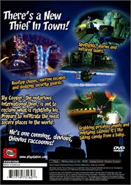 Box back cover for Sly Raccoon on the Sony Playstation 2.