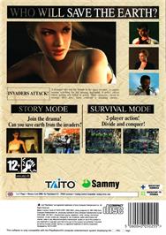 Box back cover for Space Invaders - Invasion Day on the Sony Playstation 2.
