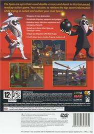 Box back cover for Spy Vs. Spy on the Sony Playstation 2.