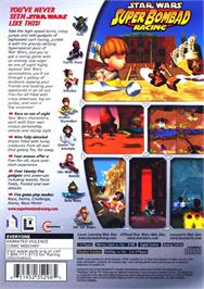 Box back cover for Star Wars - Super Bombad Racing on the Sony Playstation 2.