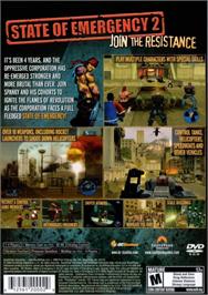 Box back cover for State Of Emergency 2 on the Sony Playstation 2.