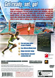 Box back cover for Summer Athletics on the Sony Playstation 2.